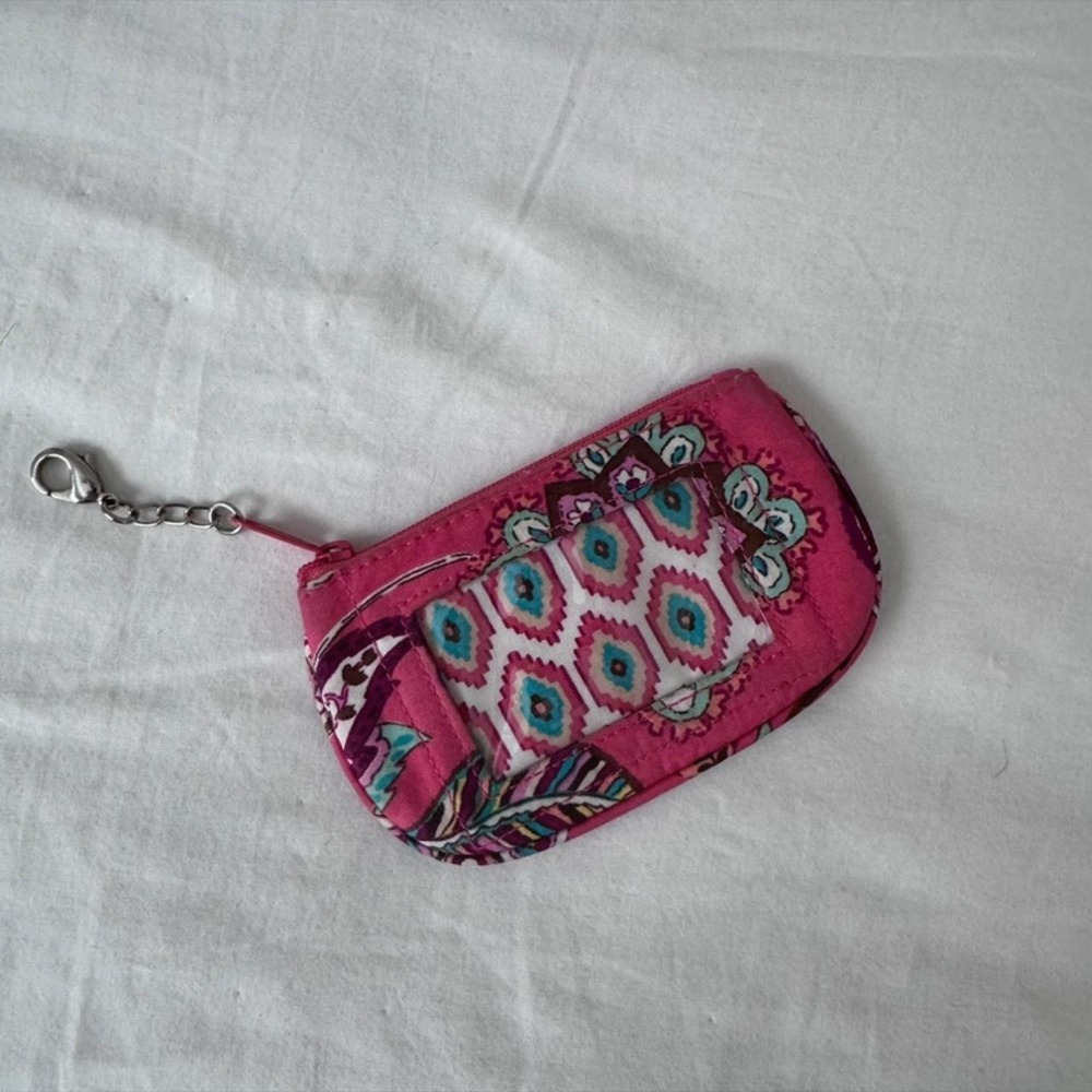 Vera Bradley Call Me Coral ID Keychain - Picture 3 of 7
